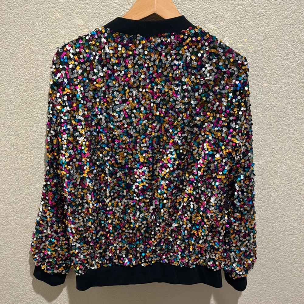 Sequin Bomber Jacket - Multicolor - Picture 3 of 3